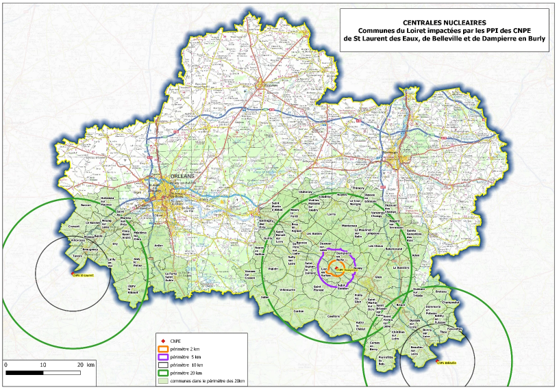 Carte périmètre nucléaire